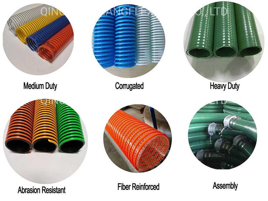 Yellow Helix Vacuum Suction Hose PVC Pipe Medium Duty