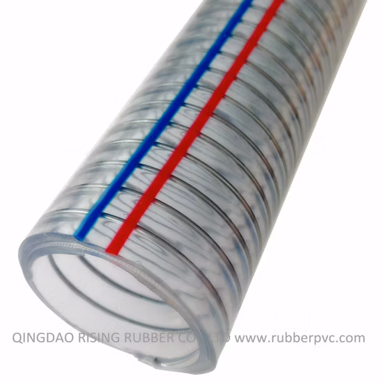 Tubo flessibile a molla personalizzato in filo di acciaio trasparente in PVC