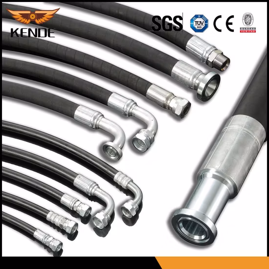Tubo flessibile idraulico flessibile 4sh 4sp dell'escavatore del giardino del PVC dell'acqua dell'olio dell'aria intrecciato ad alta pressione idraulico industriale di lunga durata